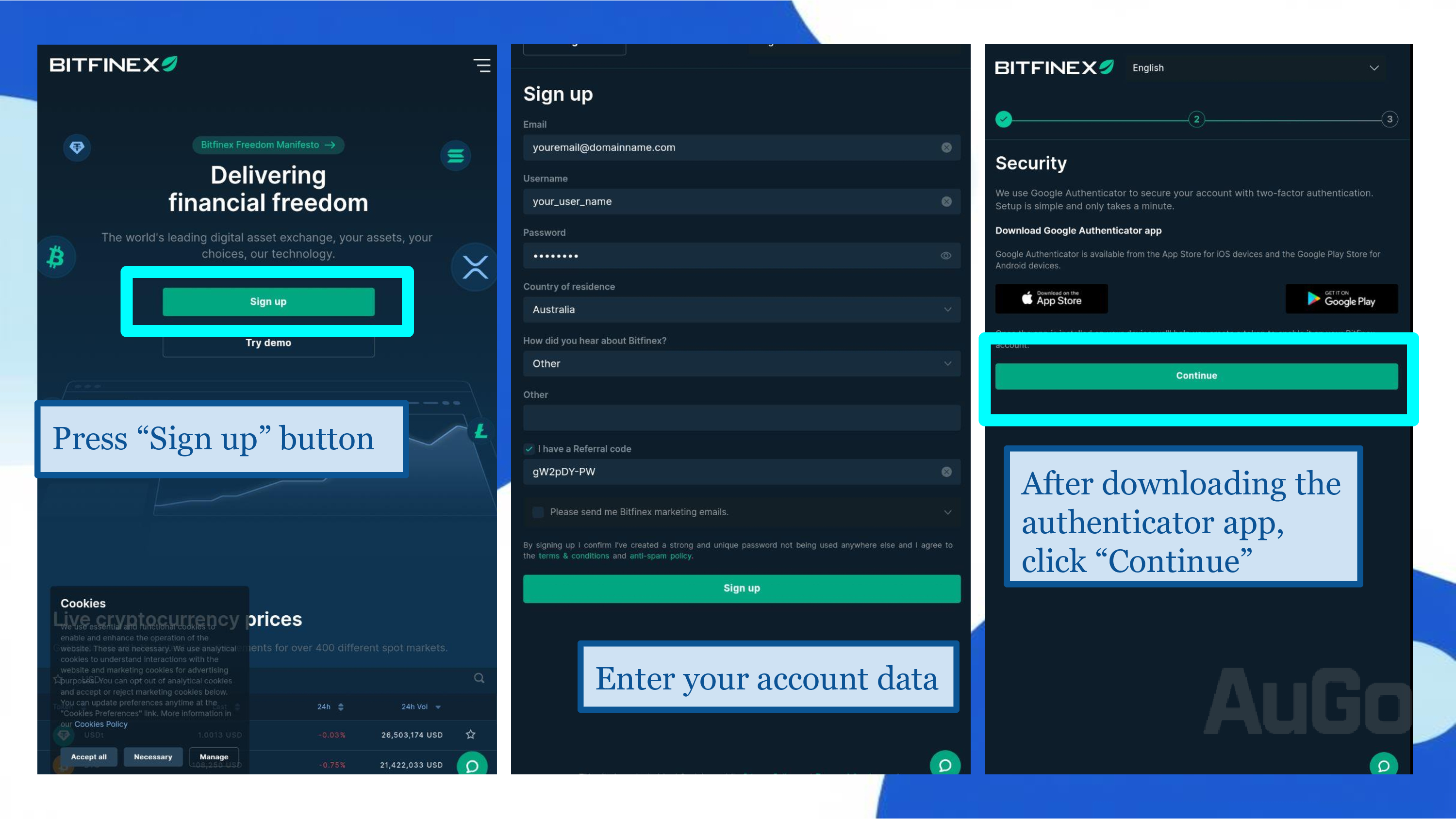 Bitfinex Register Diagram 1